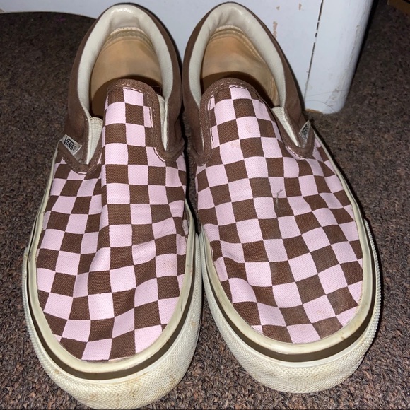 vans brown checkered